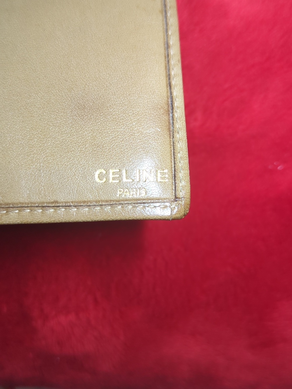 Vintage Celine Beige Brown Monogram Canvas Wallet $150 - Picture 4 of 13